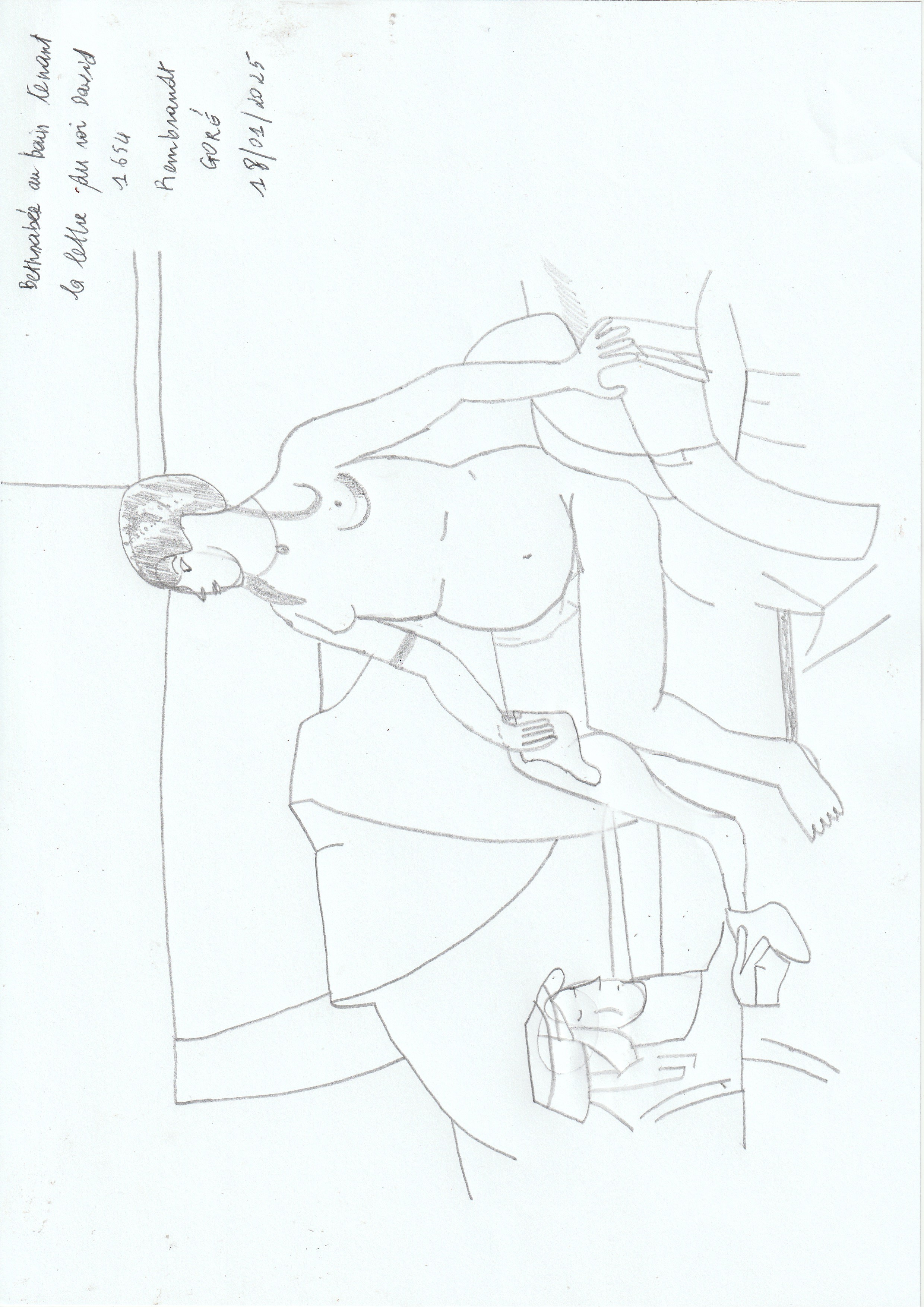 Bethsabée au bain tenant la lettre du roi David